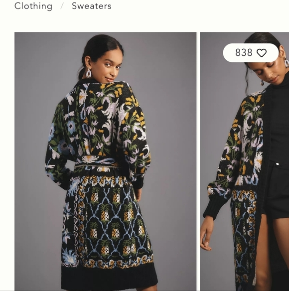 Farm Rio Winter Garden Belt Cardigan - Picture 3 of 7